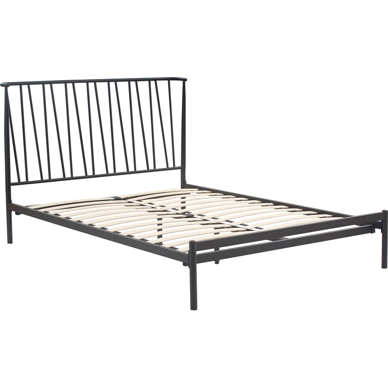 Adore Decor Stella Metal King Bed - Black