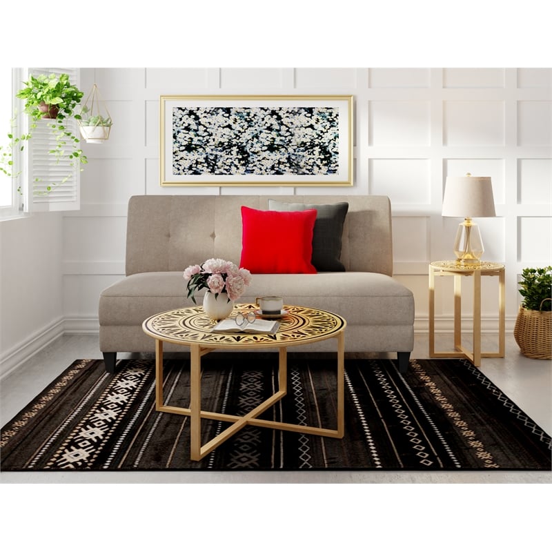 Adore Decor Dahlia Side Table in Natural