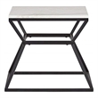Adore Decor Audrey Marble Accent Table in Black