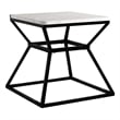 Adore Decor Audrey Marble Accent Table in Black