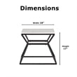 Adore Decor Audrey Marble Accent Table in Black