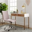 Adore Decor Jupiter Modern 2-Drawer Wood Desk Console Table in White