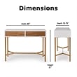 Adore Decor Jupiter Modern 2-Drawer Wood Desk Console Table in White