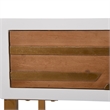 Adore Decor Jupiter Modern 2-Drawer Wood Desk Console Table in White