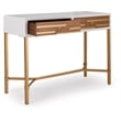 Adore Decor Jupiter Modern 2-Drawer Wood Desk Console Table in White
