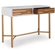 Adore Decor Jupiter Modern 2-Drawer Wood Desk Console Table in White