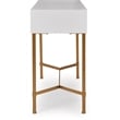 Adore Decor Jupiter Modern 2-Drawer Wood Desk Console Table in White