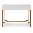 Adore Decor Jupiter Modern 2-Drawer Wood Desk Console Table in White