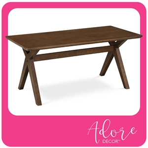 adore decor lukas farmhouse wood coffee table in brown