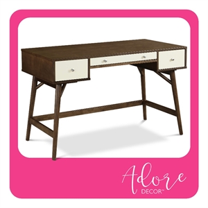 adore decor sutton wood writing desk brown