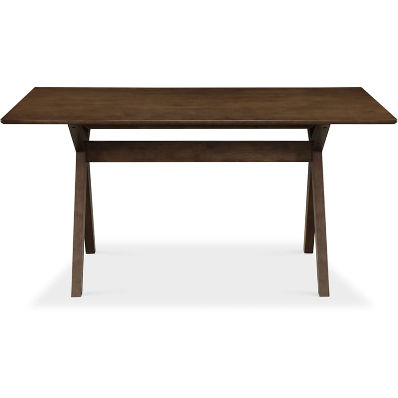 Adore Decor Lukas Farmhouse Wood Dining Table Brown