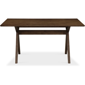 adore decor lukas farmhouse wood dining table brown
