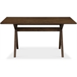 Adore Decor Lukas Farmhouse Wood Dining Table Brown