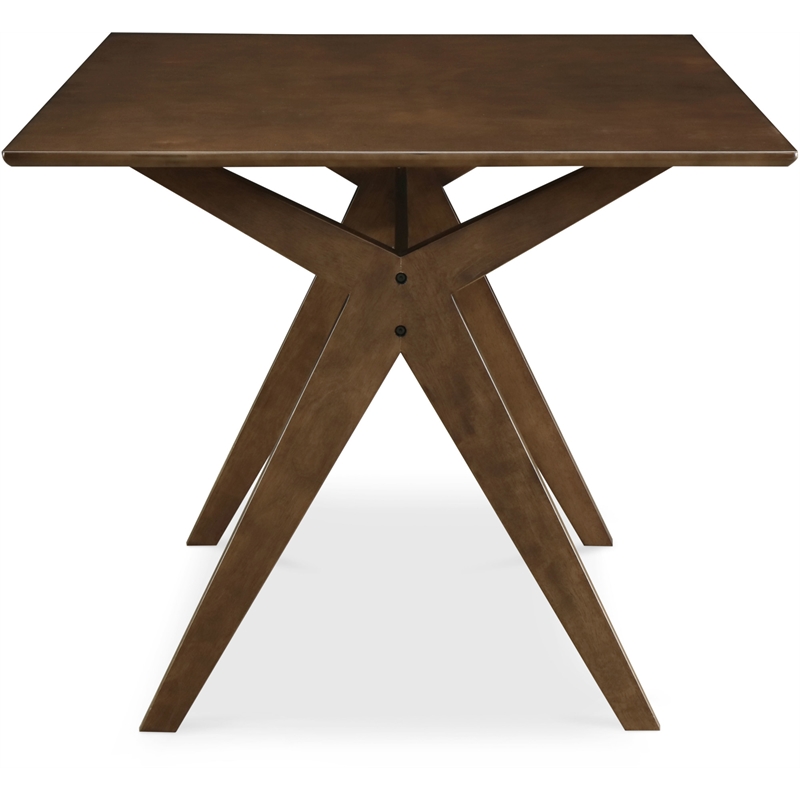 Adore Decor Lukas Farmhouse Wood Dining Table Brown