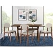 Adore Decor Lukas Farmhouse Wood Dining Table Brown