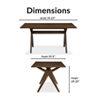Adore Decor Lukas Farmhouse Wood Dining Table Brown