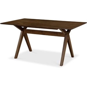 Adore Decor Lukas Farmhouse Wood Dining Table Brown