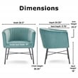 Adore Decor Leone Modern Tufted Velvet Accent Chair in Teal Blue