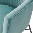 Adore Decor Leone Modern Tufted Velvet Accent Chair in Teal Blue