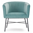 Adore Decor Leone Modern Tufted Velvet Accent Chair in Teal Blue