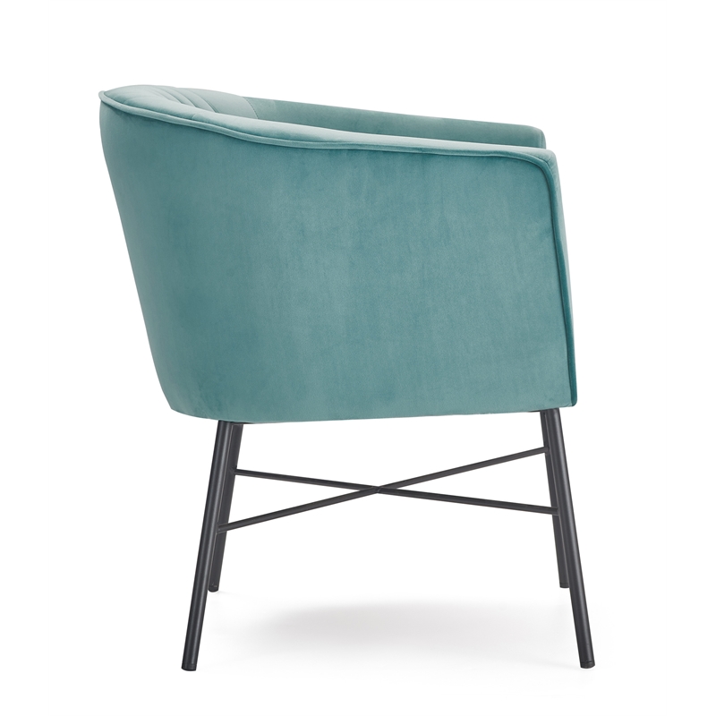 Adore Decor Leone Modern Tufted Velvet Accent Chair in Teal Blue