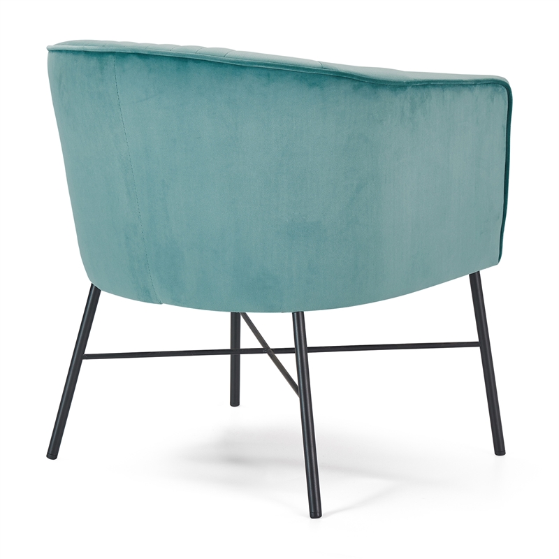 Adore Decor Leone Modern Tufted Velvet Accent Chair in Teal Blue