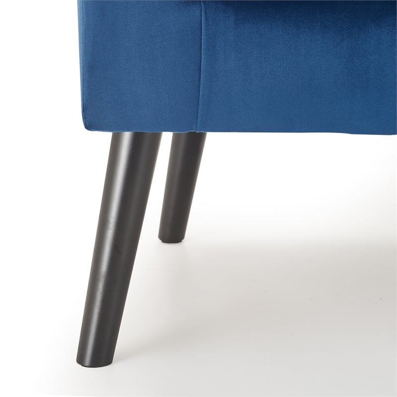 Adore Decor Ivey Modern Tufted Velvet Accent Chair in Blue