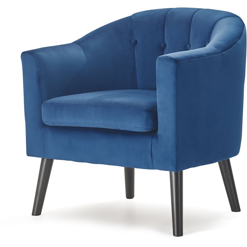 Adore Decor Ivey Modern Tufted Velvet Accent Chair in Blue