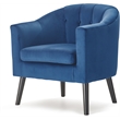 Adore Decor Ivey Modern Tufted Velvet Accent Chair in Blue