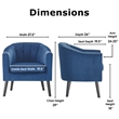 Adore Decor Ivey Modern Tufted Velvet Accent Chair in Blue