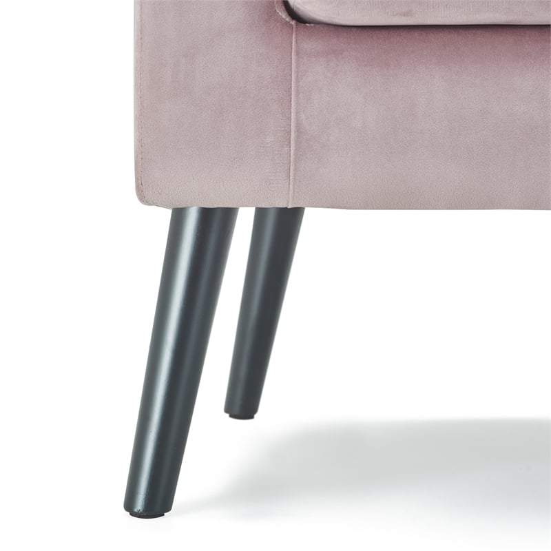 Adore Decor Ivey Tufted Velvet Accent Chair in Pink