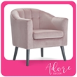 Adore Decor Ivey Tufted Velvet Accent Chair in Pink