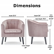 Adore Decor Ivey Tufted Velvet Accent Chair in Pink