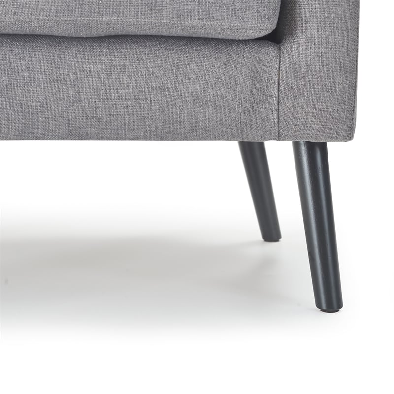 Adore Decor Ivey Modern Tufted Fabric Accent Chair in Gray