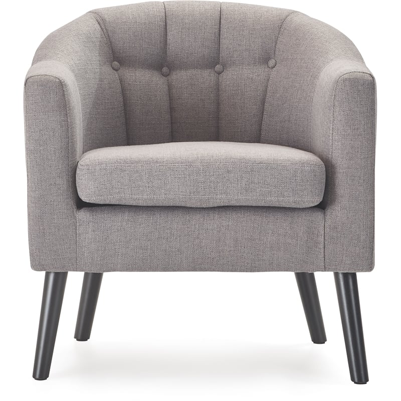 Adore Decor Ivey Modern Tufted Fabric Accent Chair in Gray
