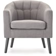 Adore Decor Ivey Modern Tufted Fabric Accent Chair in Gray