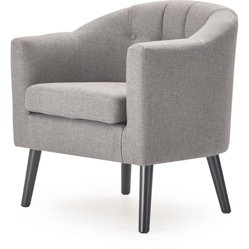 Adore Decor Ivey Modern Tufted Fabric Accent Chair in Gray