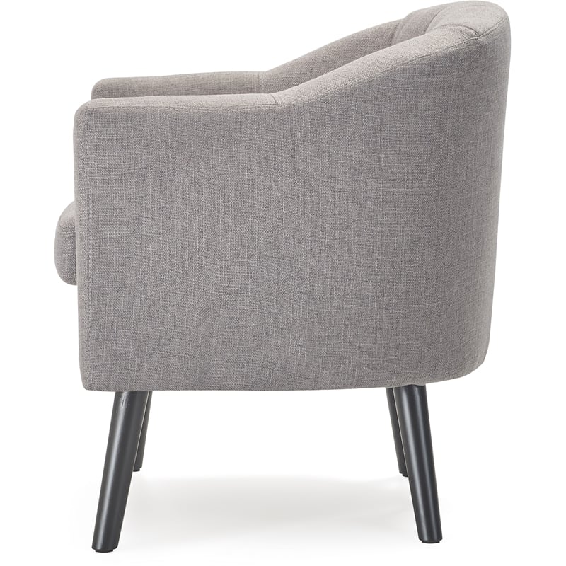 Adore Decor Ivey Modern Tufted Fabric Accent Chair in Gray