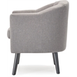 Adore Decor Ivey Modern Tufted Fabric Accent Chair in Gray