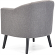 Adore Decor Ivey Modern Tufted Fabric Accent Chair in Gray