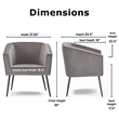 Adore Decor Rani Modern Velvet Accent Chair in Gray