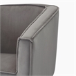 Adore Decor Rani Modern Velvet Accent Chair in Gray