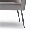 Adore Decor Rani Modern Velvet Accent Chair in Gray
