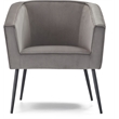 Adore Decor Rani Modern Velvet Accent Chair in Gray