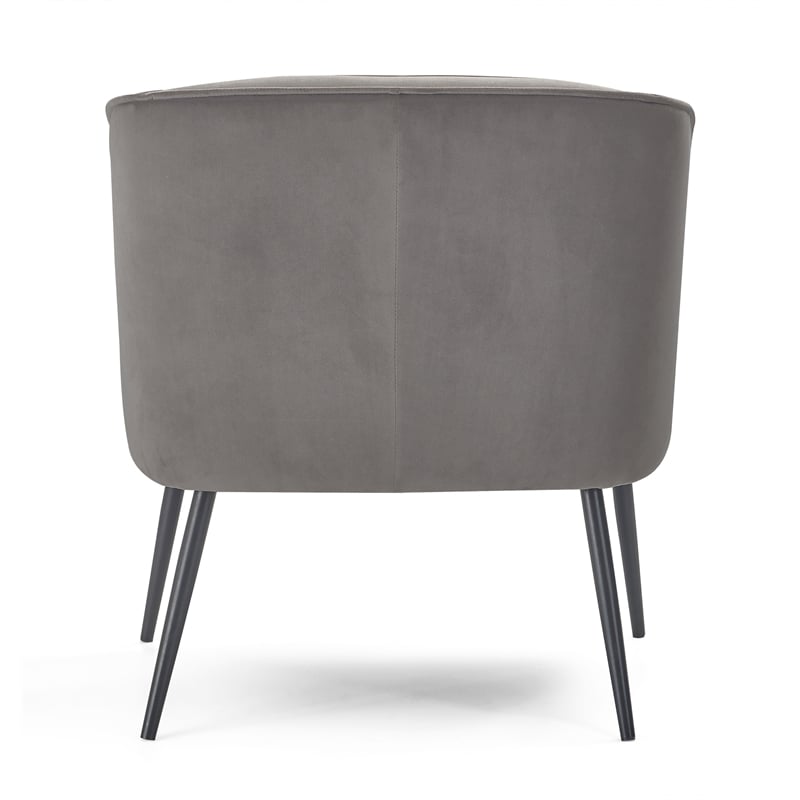 Adore Decor Rani Modern Velvet Accent Chair in Gray
