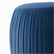 Adore Decor Jolie Modern Pleated Velvet Ottoman in Blue
