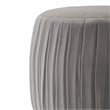 Adore Decor Jolie Modern Pleated Velvet Ottoman in Gray
