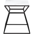 Adore Decor Audrey Tall Black Marble Side Table