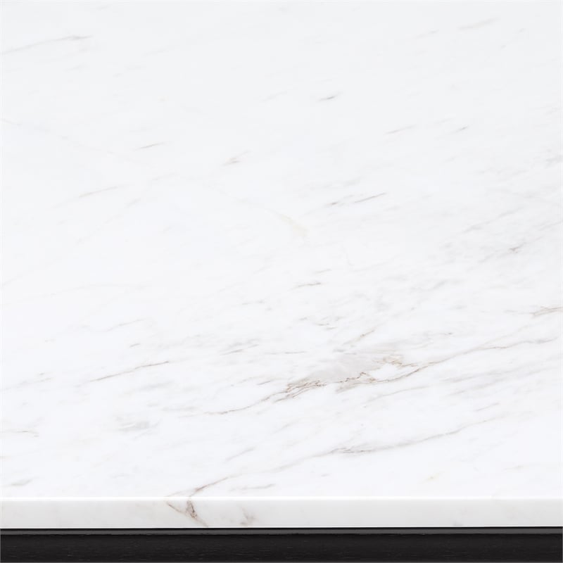 Adore Decor Audrey Tall Black Marble Side Table