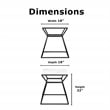 Adore Decor Audrey Tall Black Marble Side Table